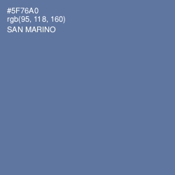 #5F76A0 - San Marino Color Image